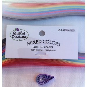 Quilled Creations . QUI Mixed Colors Graduated Quilling Paper (1/8'')