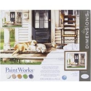 Paint Works . PAW Lazy Dog Paint By Number