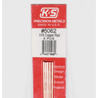 K&S Engineering . KSE Copper rod 1/16''  12''(5pcs)