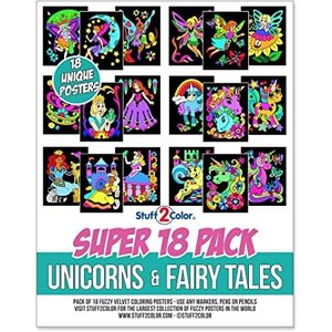 Stuff To Color . SFC Super 18 Pack Unicorns & Fairy Tales