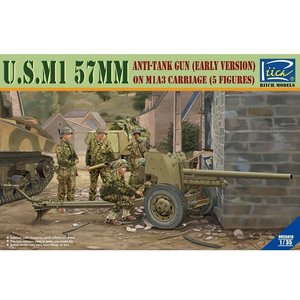 Riich Models . RII 1/35 U.S. M1 57mm anti-tank Gun early version on M1A3 Carriage w/Crew