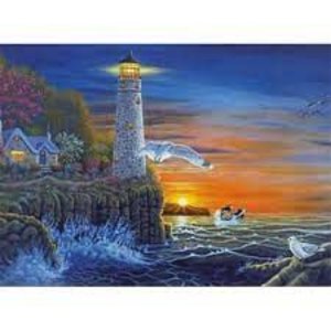 Royal (art supplies) . ROY Waterside Lighthouse - Paint by Number