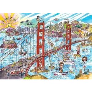 Cobble Hill . CBH Doodle Town: San Francisco - Puzzle 1000pc