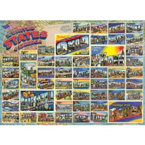 Cobble Hill . CBH Vintage American Postcards - Puzzle 1000pc