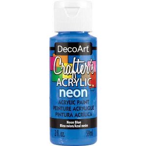 Decoart . DCA DecoArt Crafter’s Acrylic Paint - 2oz BLUE NEON