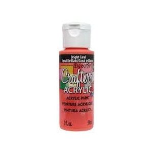 Decoart . DCA DecoArt Crafter’s Acrylic Paint - 2oz BRIGHT CORAL