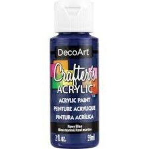 Decoart . DCA DecoArt Crafter’s Acrylic Paint - 2oz NAVY BLUE