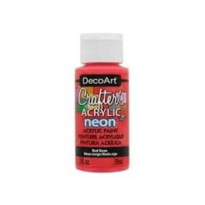 Decoart . DCA DecoArt Crafter’s Acrylic Paint - 2oz RED NEON