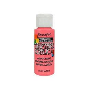 Decoart . DCA DecoArt Crafter’s Acrylic Paint - 2oz WILD ROSE PINK