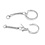 CraftMedley . CMD Jewelry Findings 2.5cm Snake Key Chain 6.2cm (L) x3 Silver