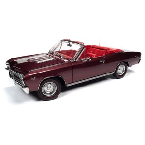 (DISC) American Muscle 1/18 1967 Chevrolet Chevelle SS 396 Convertible (MCACN) - Madiera Maroon