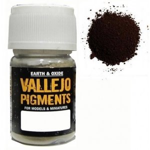 Vallejo Paints . VLJ Burnt Umber Pigment 30Ml