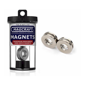 Magcraft Magnets . MFM 1” X 0.5” X 0.125” Rare Earth Ring Magnet (4)