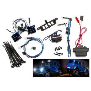Traxxas . TRA Traxxas Mercedes LED light set, complete with power supply (contains headlights, tail lights, roof lights, & distribution block)