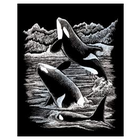 Royal (art supplies) . ROY Engrave Art Silver - Orca Whales