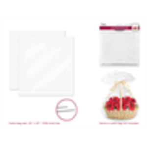 Craft Decor . CDC Clear Basket Cello Bags 2 Pack And Twist Ties 22x25
