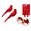 MultiCraft . MCI Red Cardinals 2 Pack Christmas Ornaments