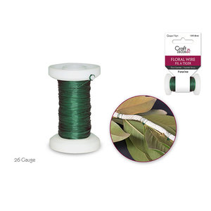 Craft Decor . CDC 26g Green  Floral Wire 20m