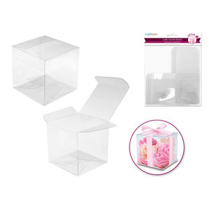 CraftMedley . CMD Clear Cube Favor Box Medium 8cm 4 Pack