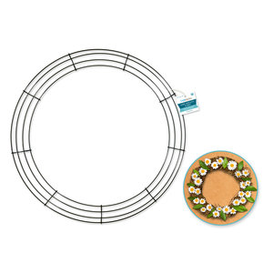MultiCraft . MCI 18" Green wire wreath 4-Ring