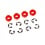 Traxxas . TRA Traxxas Piston, damper (red) (4)/ e-clips (8)