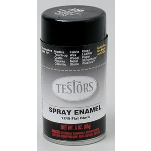 Testors Corp. . TES Flat Black Enamel Spray 3Oz