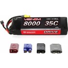 Venom Racing . VEN Venom Drive 8000mAh 2S 7.4V 35C LiPo UNI Plug Soft Case