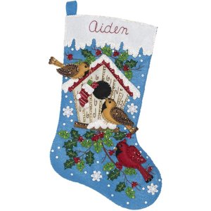 Bucilla . BUC Bucilla Felt Stocking Applique Kit 18" Long