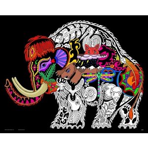 Stuff To Color . SFC 16X20 Velvet Poster Inner Nature Wooly Mammoth