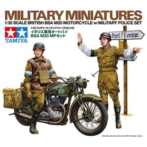 Tamiya America Inc. . TAM 1/35 British BSA M20 Motorcycle With Figures