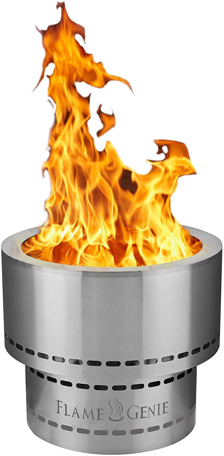 Flame Genie . FLG Flame Genie Wood Pellet Fire Pit 19 Stainless Steel - PM  Hobbycraft