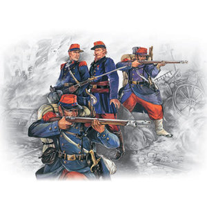 Icm . ICM 1/35 French Line Infantry (1870-1871) (4 figures - 1 officer, 3 soldiers)
