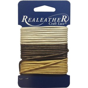 Silver Creek Crafts . SCC Realeather Crafts Round Leather Lace 2mm Carded