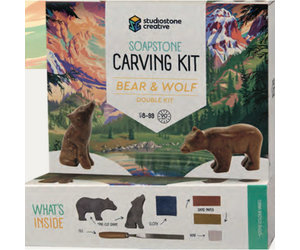 Studiostone Creative Soapstone Carving Kit, Wolf