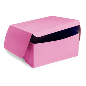 Retail Supplies . RES 7x7x4 Pink Cake Box