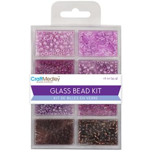 CraftMedley . CMD Glass Bead Kit: Rocailles/Seed Beads/Bugles 45g ULTIMIX F) Viola