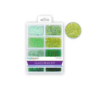 CraftMedley . CMD Glass Bead Kit Rocailles/Seed Beads/Bugles 45g ULTIMIX D) Going Green