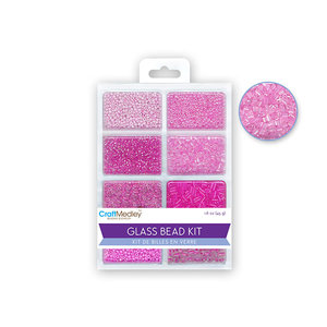 CraftMedley . CMD Glass Bead Kit Rocailles Seed Beads Bugles 45g ULTIMIX Blush