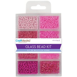 CraftMedley . CMD Glass Bead Kit Rocailles Seed Beads Bugles 45g ULTIMIX Blush