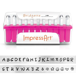 IMPressArt . IAD (DISC) Impress Art - Uppercase Metal Stamp Set - Bridgette (Font)