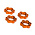 Traxxas . TRA Wheel Nuts, Splined, 17mm, Serrated (Orange)
