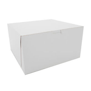 Retail Supplies . RES 12" x 12" x 6" White Bakery Box