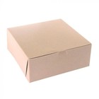 Retail Supplies . RES 10" x 10" x 5" Kraft Cupcake Bakery Box to fit 6 Regular Cupcakes