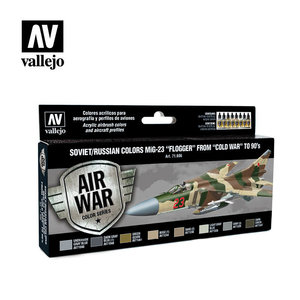 Vallejo Paints . VLJ OVIET/RUSSIAN COLORS MIG-23 "FLOGGER" FROM 70'S TO 90'S