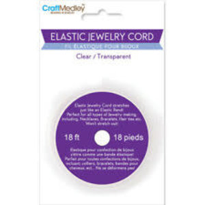 CraftMedley . CMD Jewelry Craft Cord 18ft Elastic Cord 0.8mmx5.5m Black