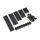 Traxxas . TRA Traxxas Suspension pin set, complete (hardened steel), 4X64mm (4), 4X22mm (4), 4X38mm (4), 4X33mm (4), 4X47mm (4)/ 3X8mm BCS (14)/ 3X6mm BCS (4)/ retainers (8)