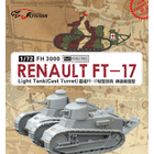 FlyHawk . FHK Model 1/72 Renault FT-17 Light Tank (Cast Turret)