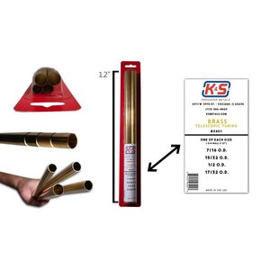 K&S Engineering . KSE BRASS TELESOPIC TUBING (.014 WALL X 12'') 4PCS (7/16'' - 17/32'' O.D)