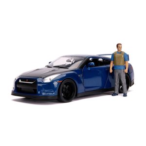 Jada Toys . JAD 1/18 "Fast & Furious" Brian's Nissan GT-R (R35) w/figure