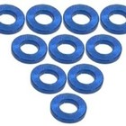 3 Racing . 3RC 3RACING Alum. M3 Flat Washer 1.0mm (10pc) - Blue